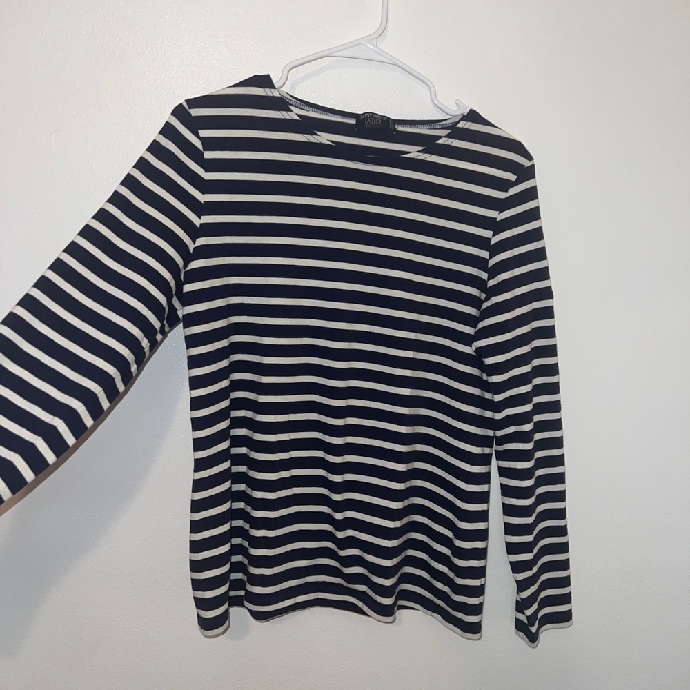 Saint James L’Atelier Navy/White Striped Long Sleeve Tee - Excellent Condition!